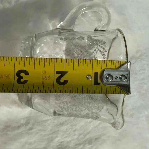 Vintage Creamer Etched Glass Gold Trimmed 70’s 80’s MCM - Picture 9 of 11